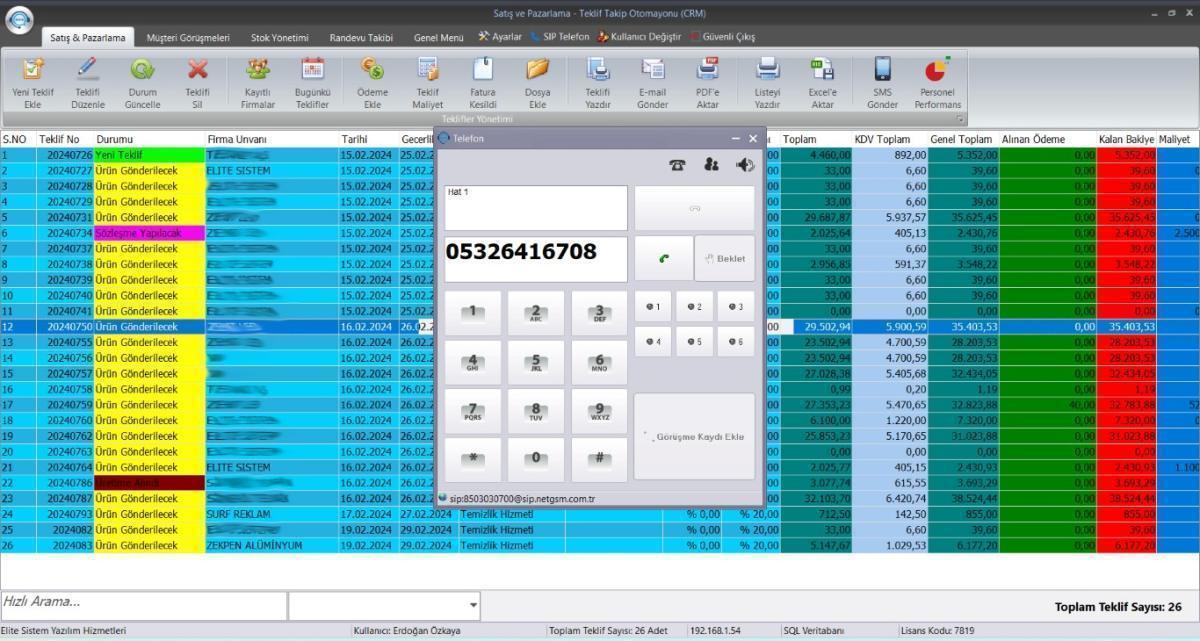 Muhasebe Programı Entegre Kantar Programı